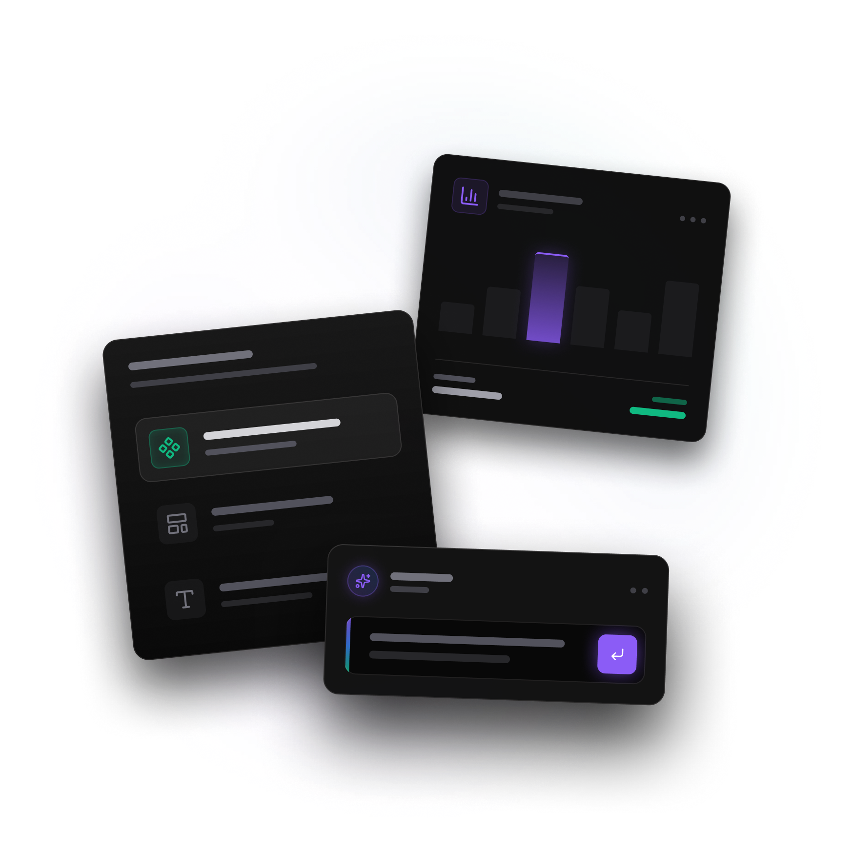Abstract UI mockups